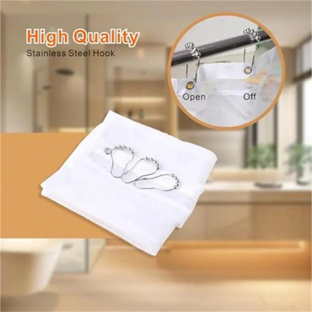 Mesh Shower Caddy Hanging Organizer 7 Pockets 6 Hooks Portable Bathroom Storage